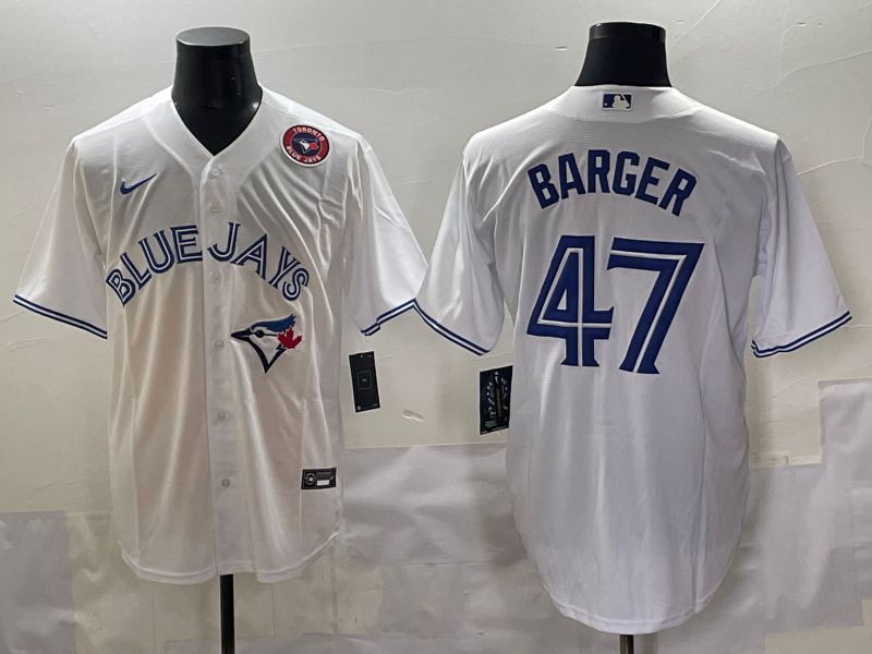 Men 2025 Toronto Blue Jays #47 Barger White Game Nike MLB Jersey style 5->toronto blue jays->MLB Jersey